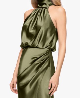 white satin halter dress Modal Halterneck Maxi in - S Size:100 Complete the look with Helsi Florence Dress | BEST SELLERS 15.10