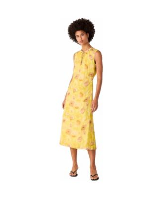 Women's Sunshine Floral Textured Midi Dress