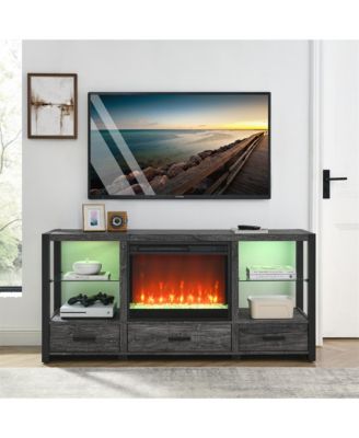 23 inch Electric Fireplace, Indoor Heater with Remote Control, with Side Light Electric Fireplace