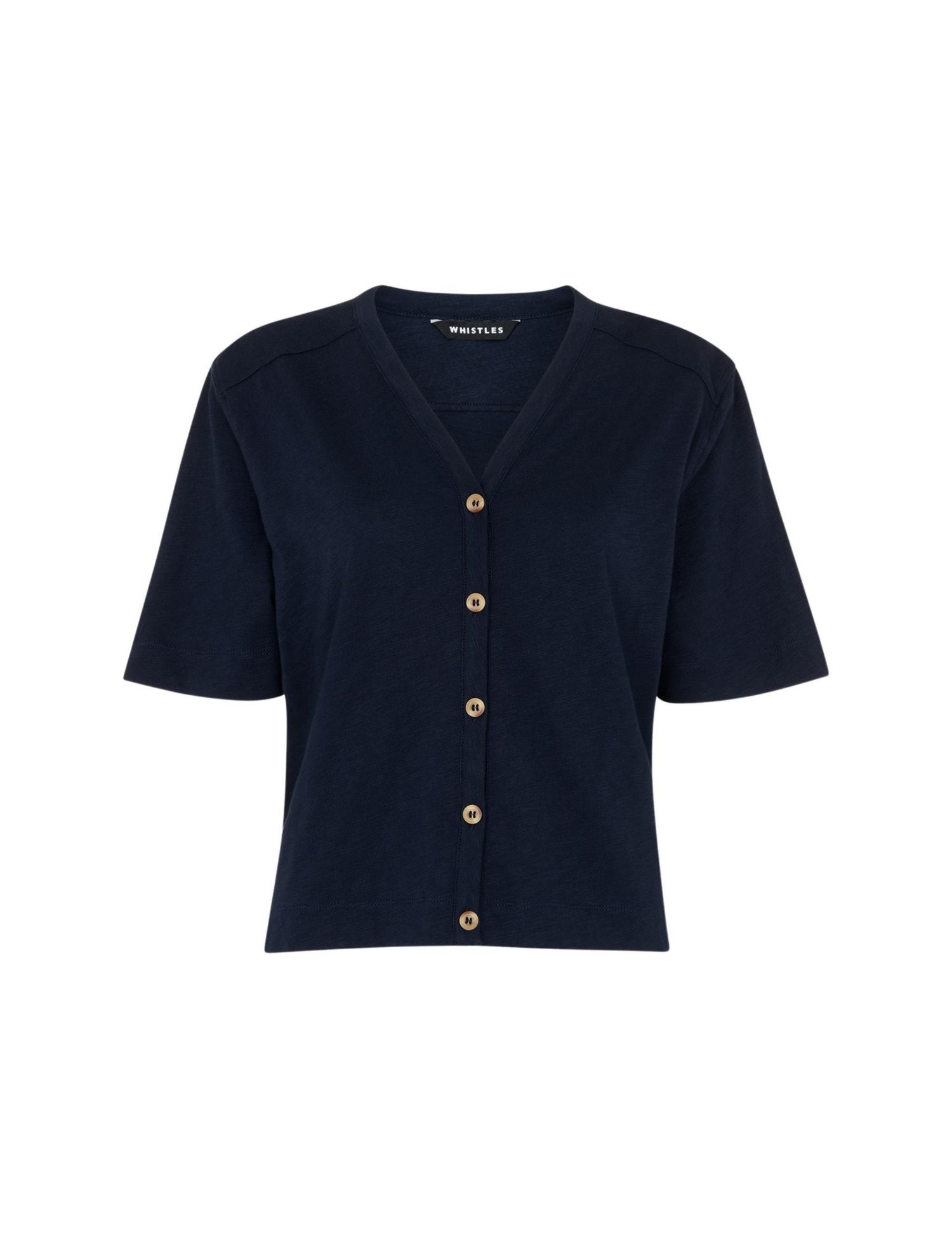 Women's Ella V-Neck Button Through Top