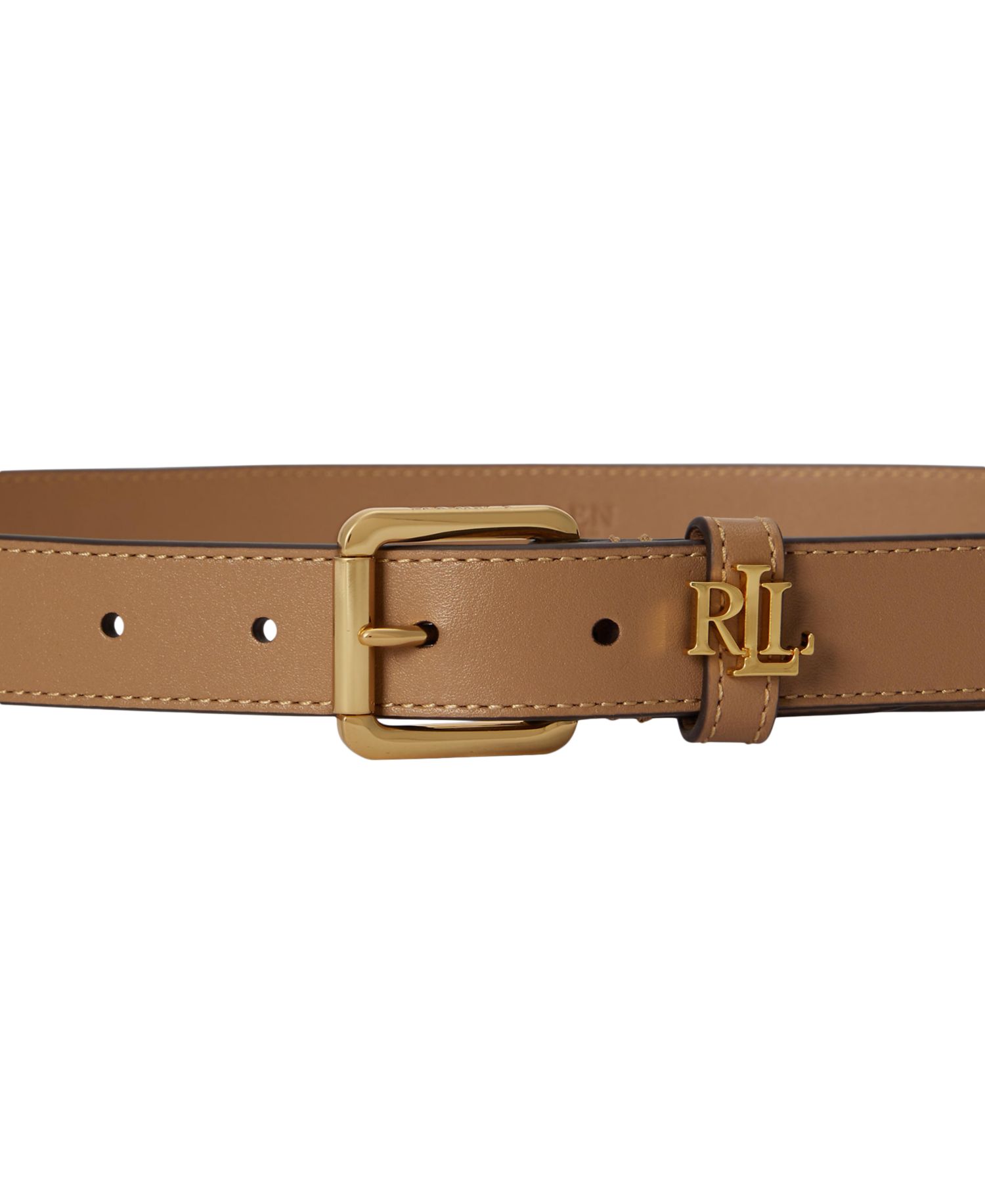 Logo Keeper Leather Skinny Belt