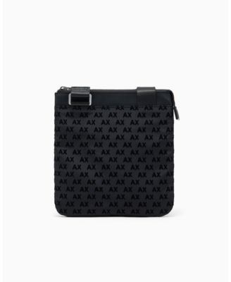 Men's Flocked Flat Crossbody