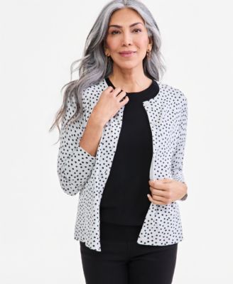 Women's Printed Cardigan Sweater