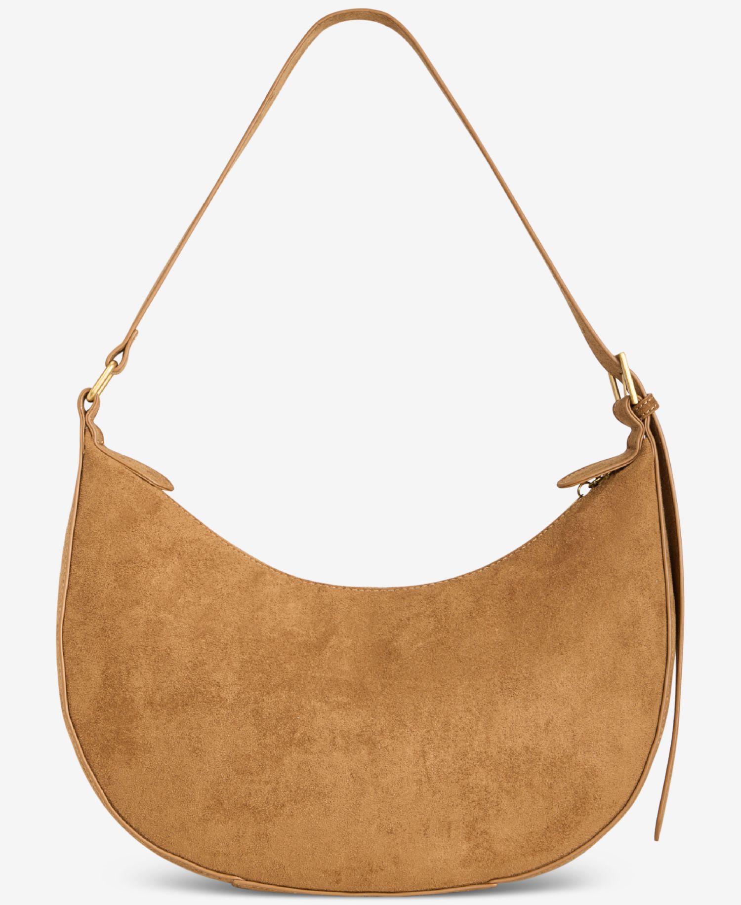 Fringed Faux-Suede Hobo Bag