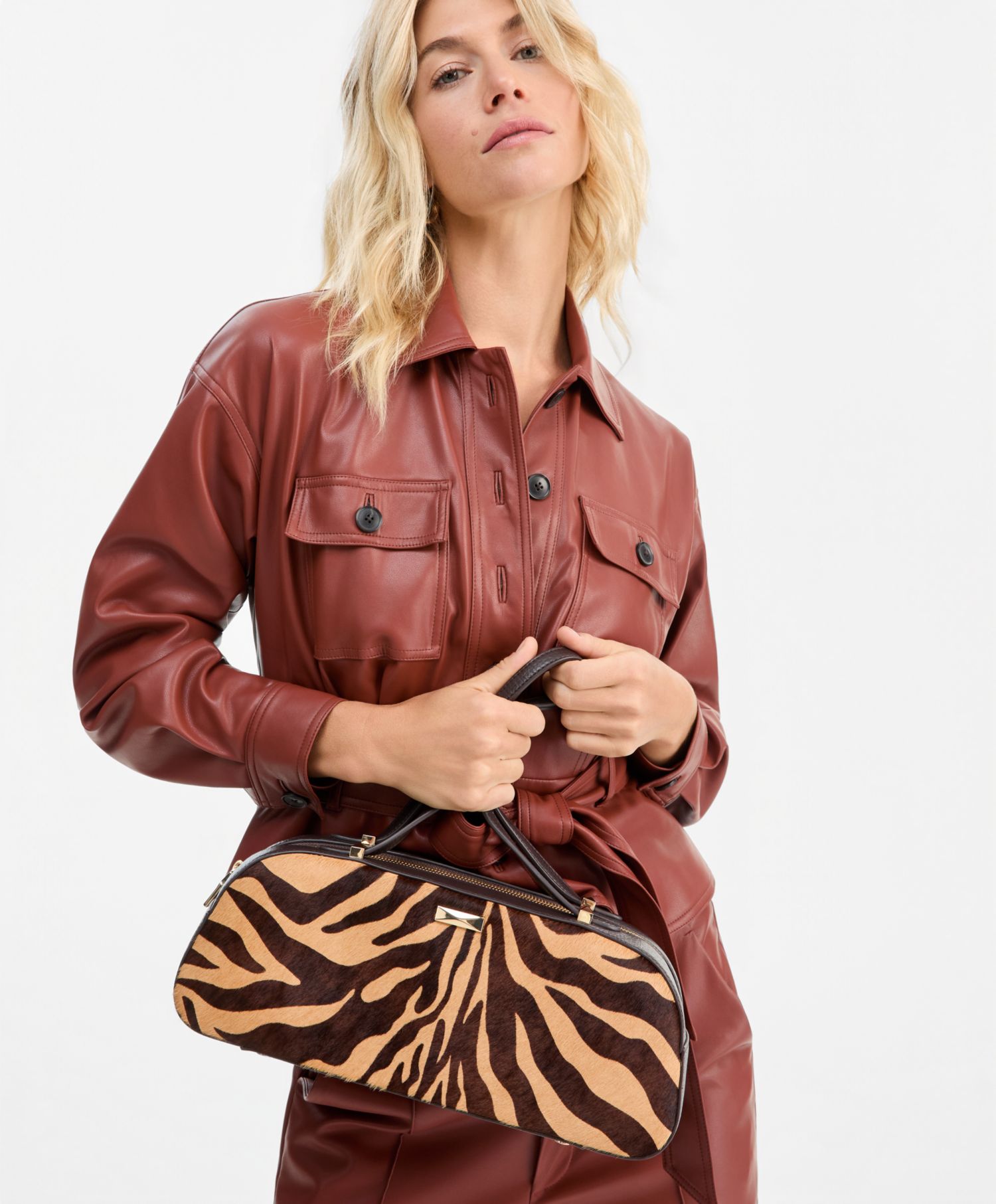 Nedda Calf Hair Satchel