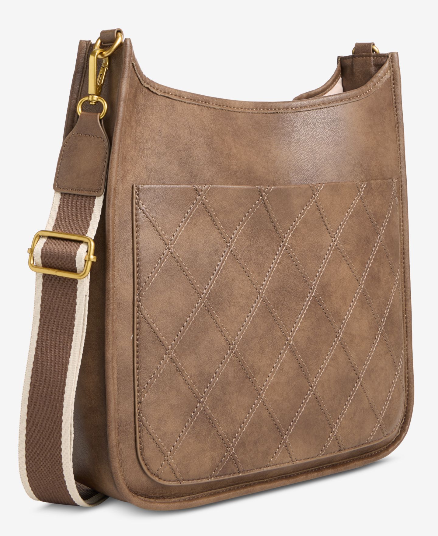 Женская сумка Style & Co Diamond Quilted Dip Crossbody, цвет: Коричневый — фото 2