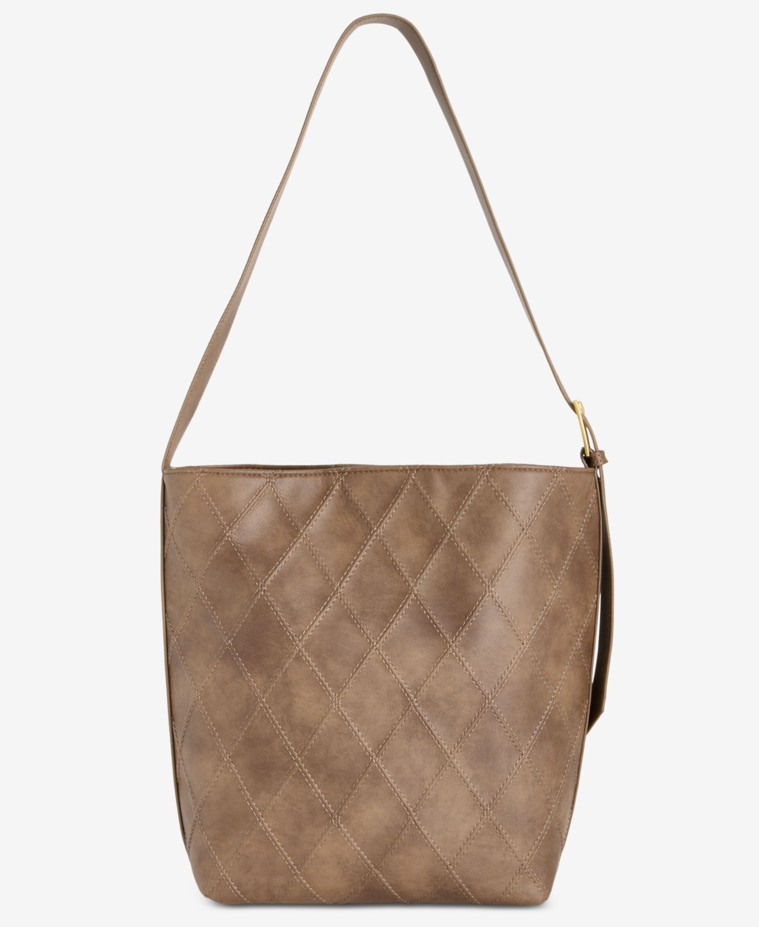 Diamond Quilted Bucket Bag