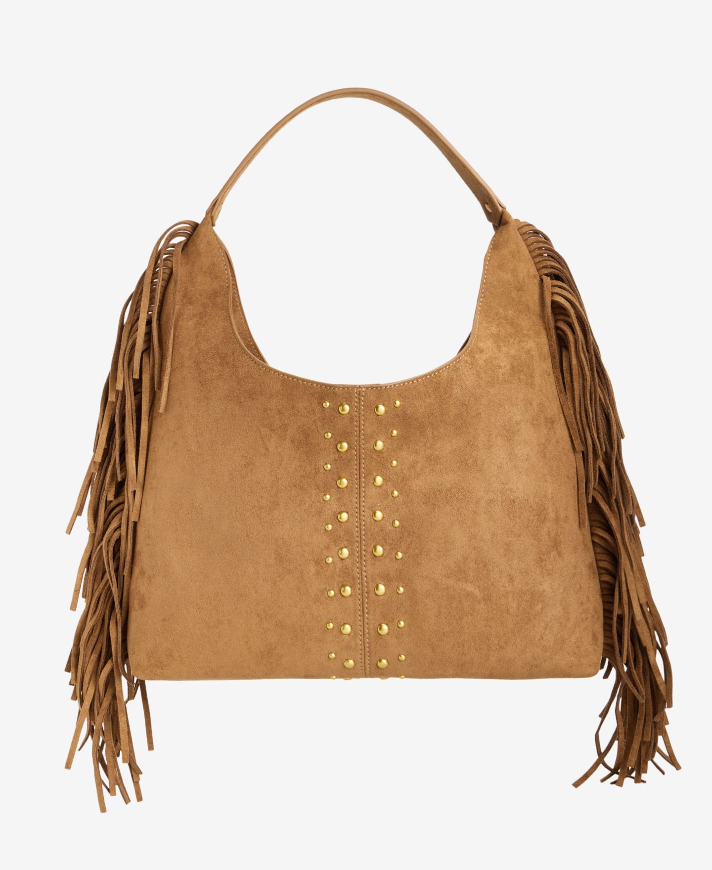 Женская сумка Style & Co Fringed Faux-Suede Hobo, цвет: Коричневый — фото 1