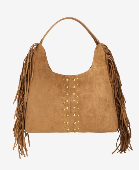 Женская сумка Style & Co Fringed Faux-Suede Hobo, цвет: Коричневый