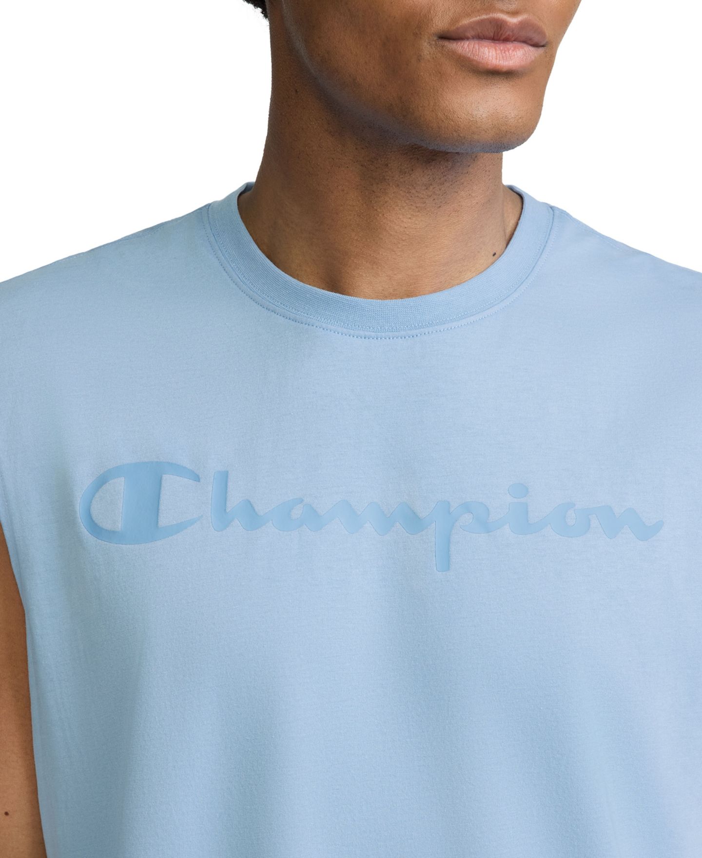 Мужская футболка Champion Graphic Muscle Crewneck, цвет: Синий, вариант 1 — фото 3