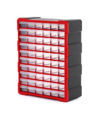 Small Parts Organizer Hardware Screws Removable Dividers Wall Mount Desktop Craft Storage Cabinet Drawers