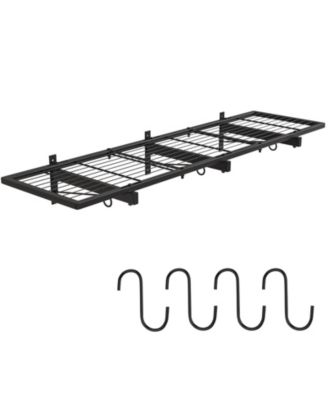 Wall Mounted Shelf with Hooks for Storage