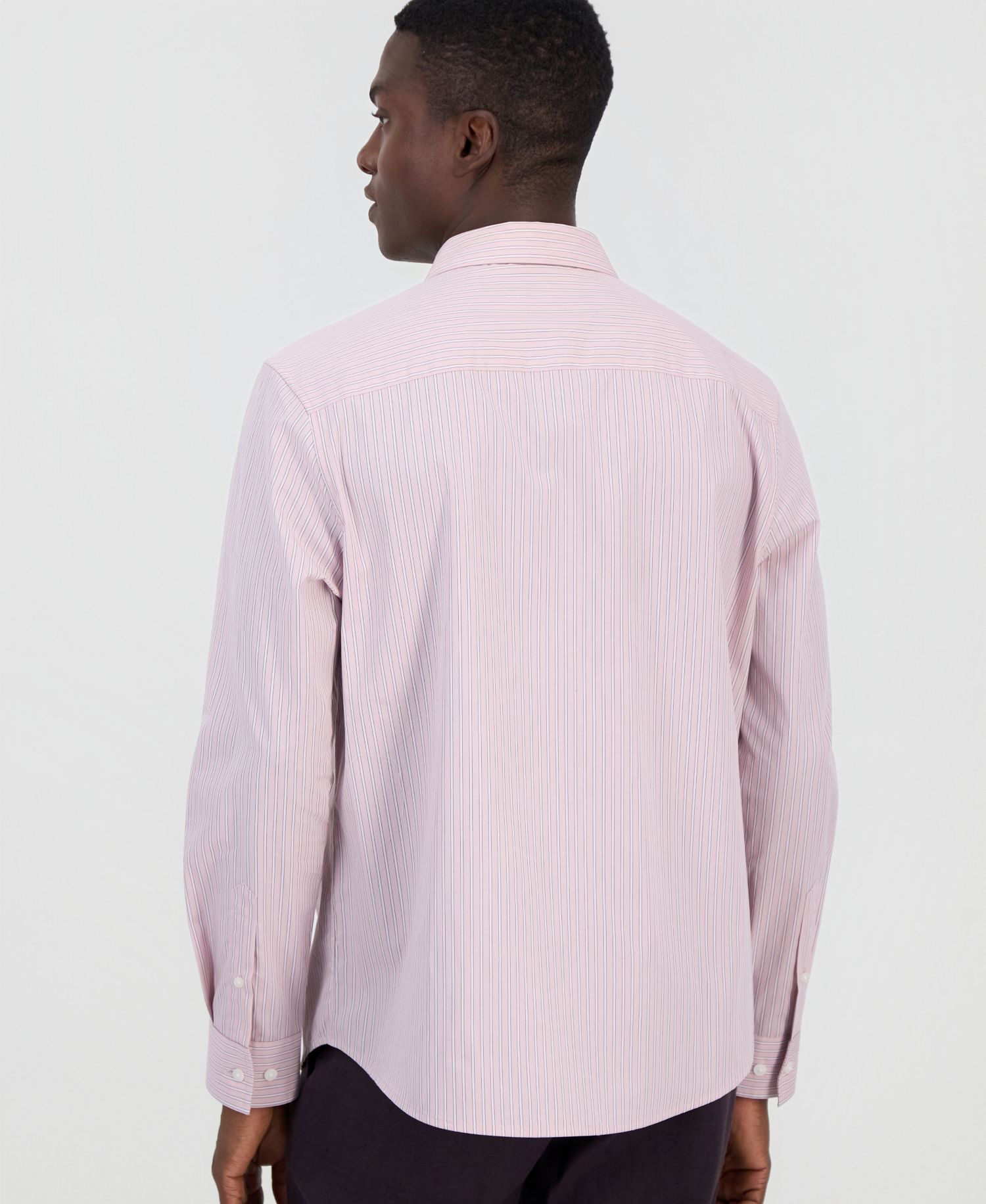Men's Textured-Stripe Cotton Poplin Shirt, Macy's Exclusive