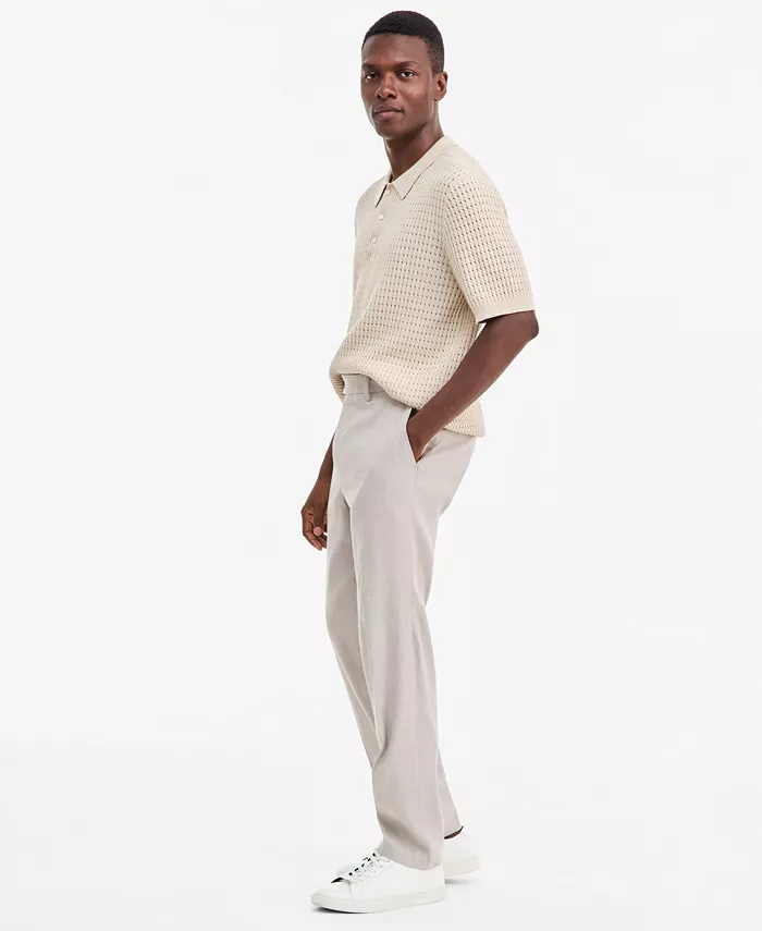 Men's Tech Linen-Blend Pants, Macy's Exclusive - thumbnail 10