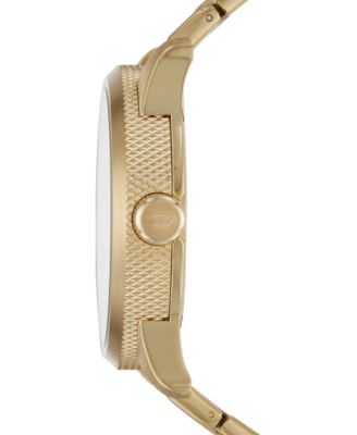 Men's Rasp Gold-Tone Stainless Steel Bracelet Watch 46x53mm DZ1761