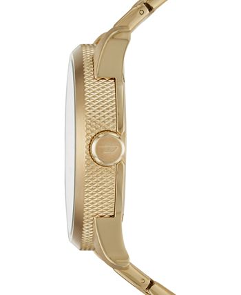 Diesel - Men's Rasp Gold-Tone Stainless Steel Bracelet Watch 46x53mm DZ1761