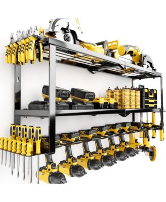 Power Tool Organizer Wall Mount Metal Drill Holder Rack