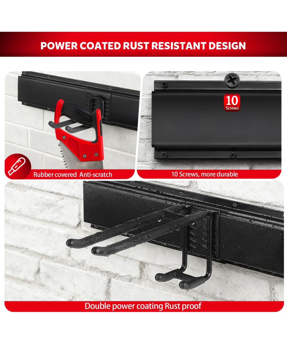 Xdovet Wall Mount Storage Rack Organizer Garden Tool Holder