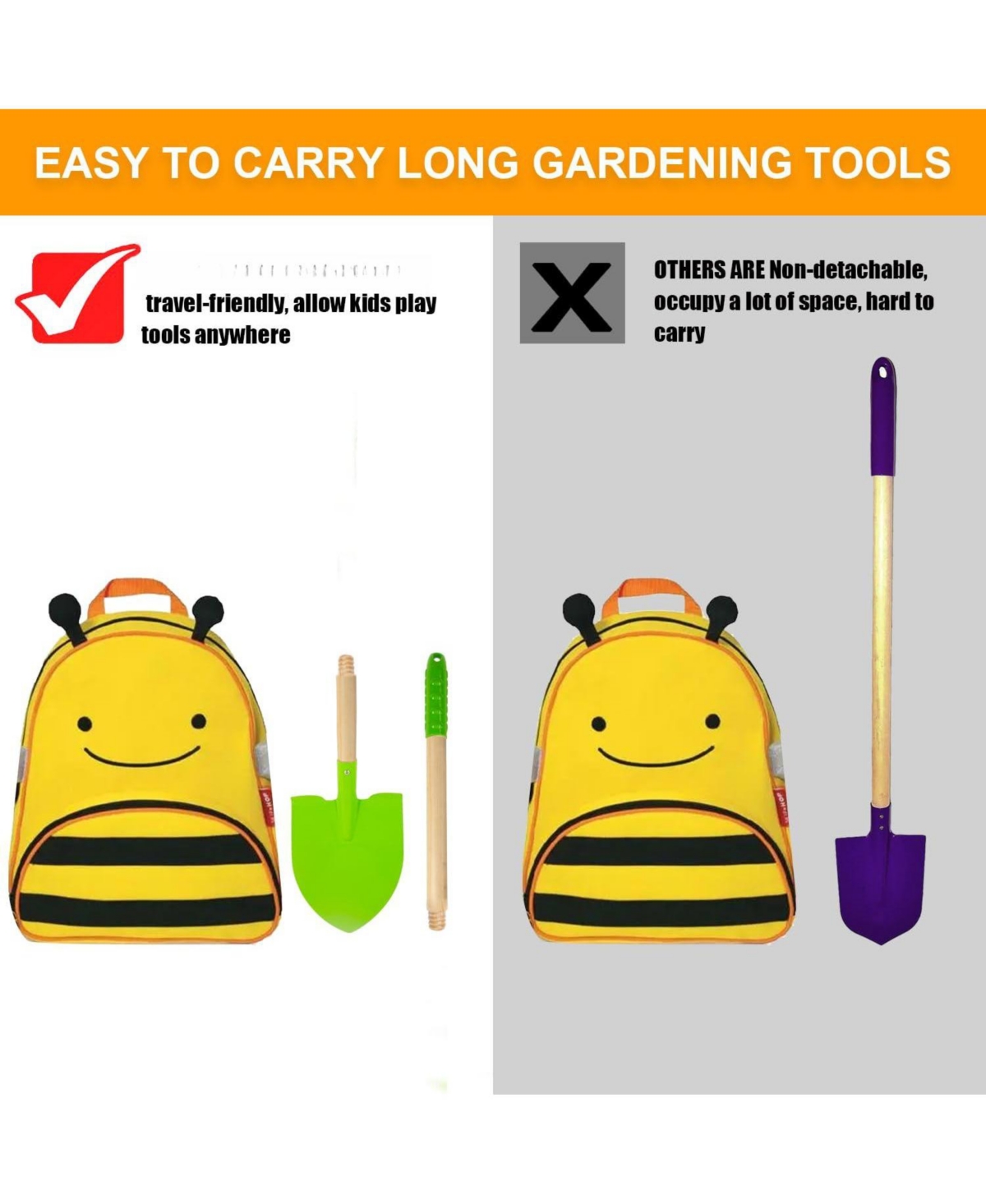 Xdovet Kids Gardening Tools Set Shovel Rake Spade Hoe Broom Outdoor Yard Gifts