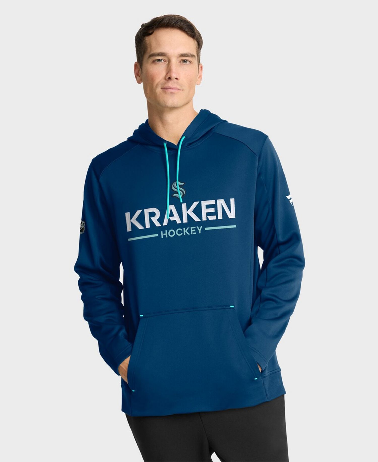Men's Deep Sea Blue Seattle Kraken Authentic Pro Rink Hoodie