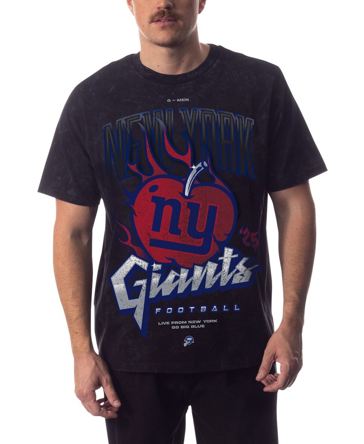 The Wild Collective Men's and Women's Black New York Giants Tour Band T-Shirt