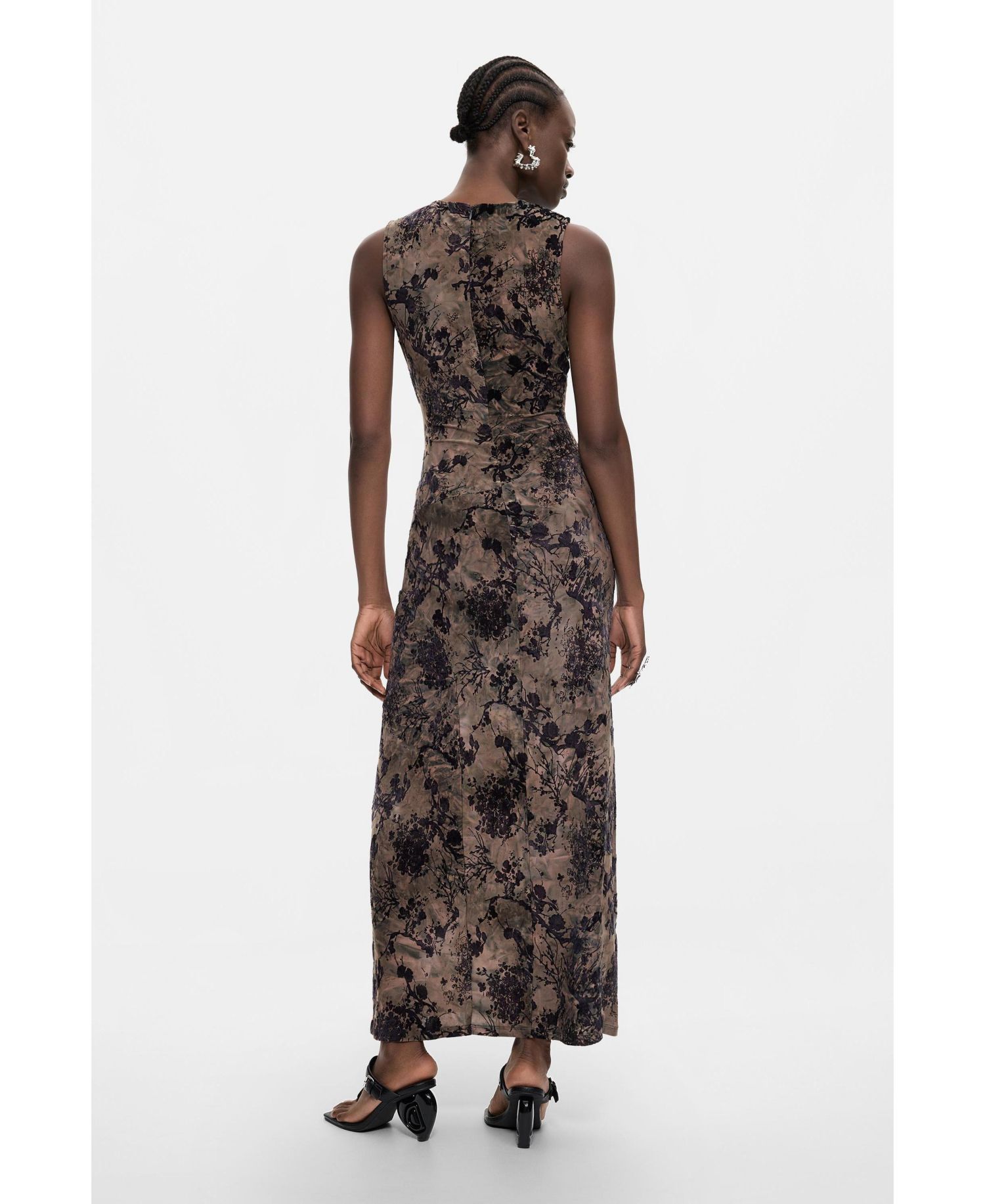 Women's Flocked Long Dress