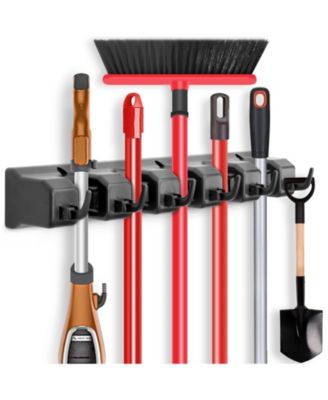 Mop Broom Holder Wall Mounted Organizer Rack