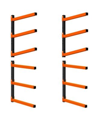Wall Mounted Lumber Rack Metal Storage System Organizer Bracket