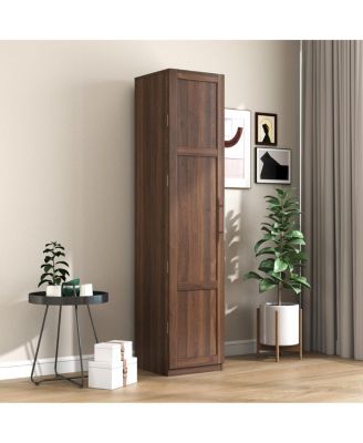 Freestanding Kitchen Pantry Cabinet with Doors and Shelves