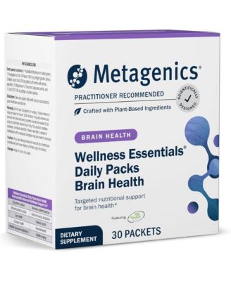 Wellness Essentials Brain Health Comprehensive Daily Multivitamin Packs with Alpha Lipoic Acid, Biotin, DHA, Folate 30 Packets