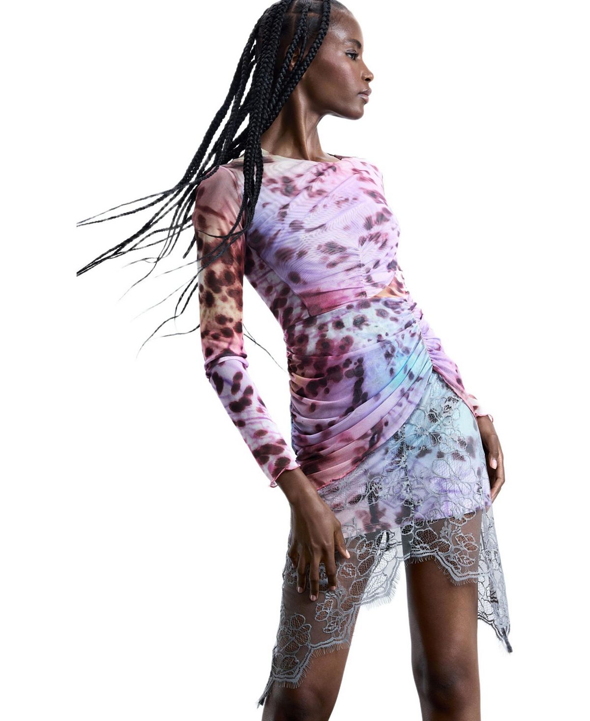 Desigual Women's Draped lace dress view 2 — MAYCSS fashion products