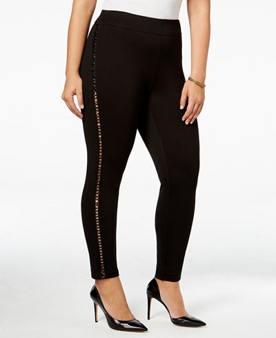 mblm by Tess Holliday Trendy Plus Size Cutout Leggings