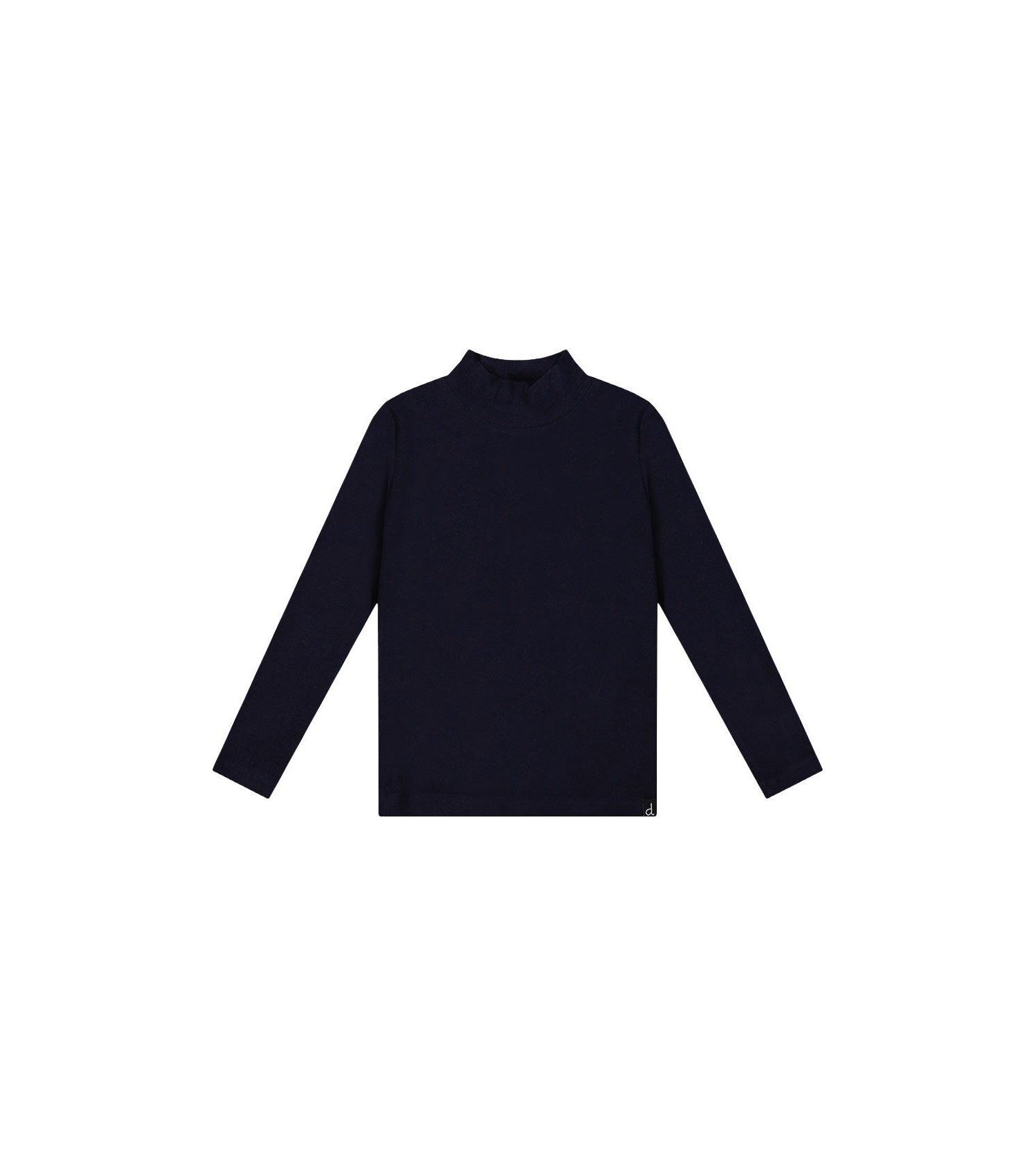 Little and Big Girl 6-14 Brushed Rib Mock Neck Top