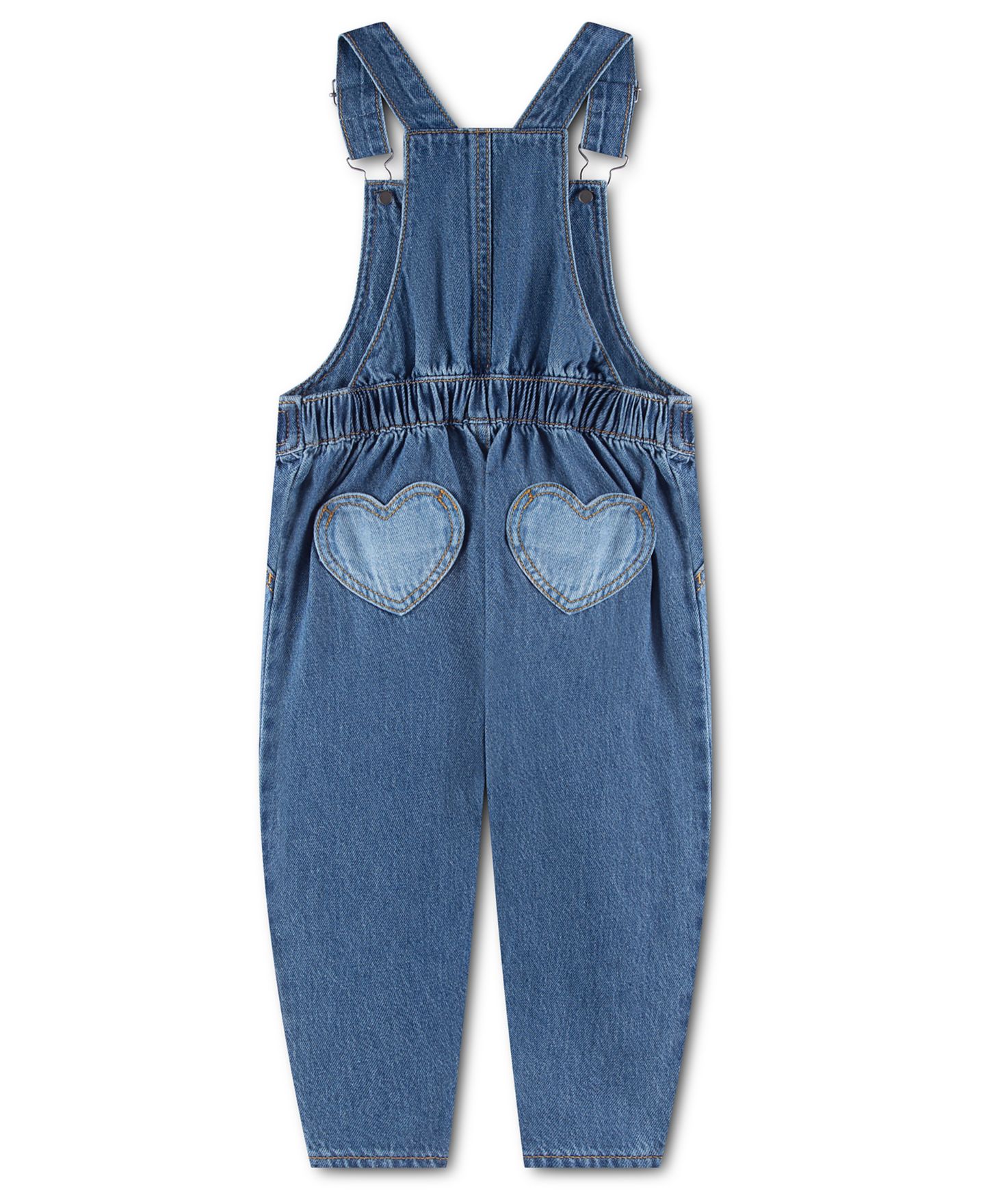 Комбинезон Levi's Hearts Detail Relaxed-Fit Overalls для девочек-малышей, цвет: Rodeo — фото 2