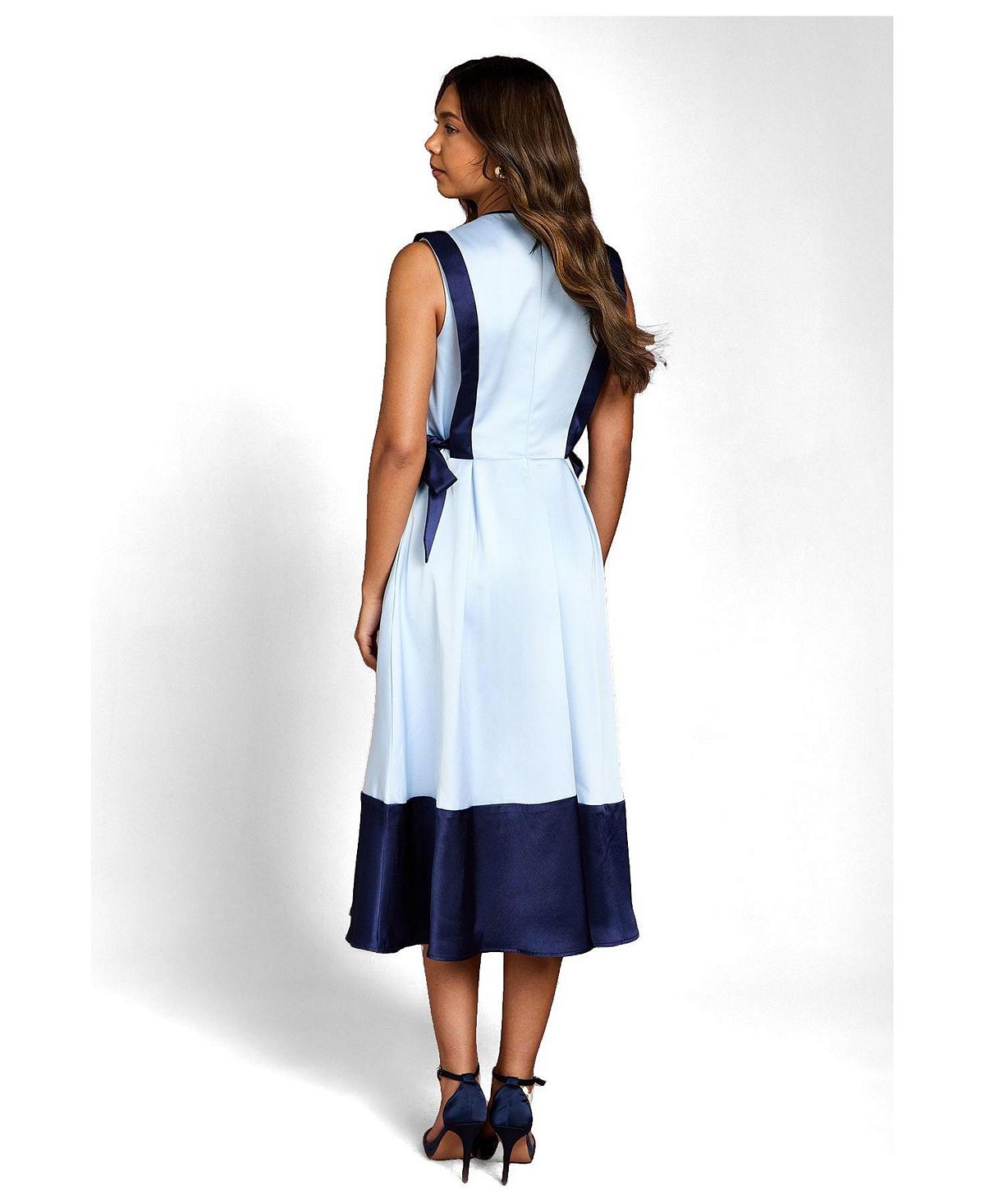 Coast Women's Bow Satin Midi Dress view 3 — MAYCSS fashion products