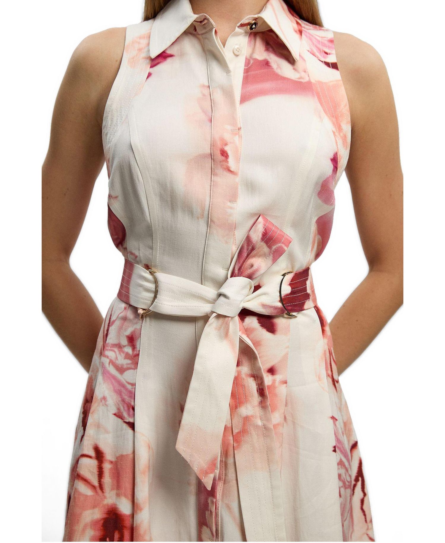 Women's Floral Halter Midi Dress