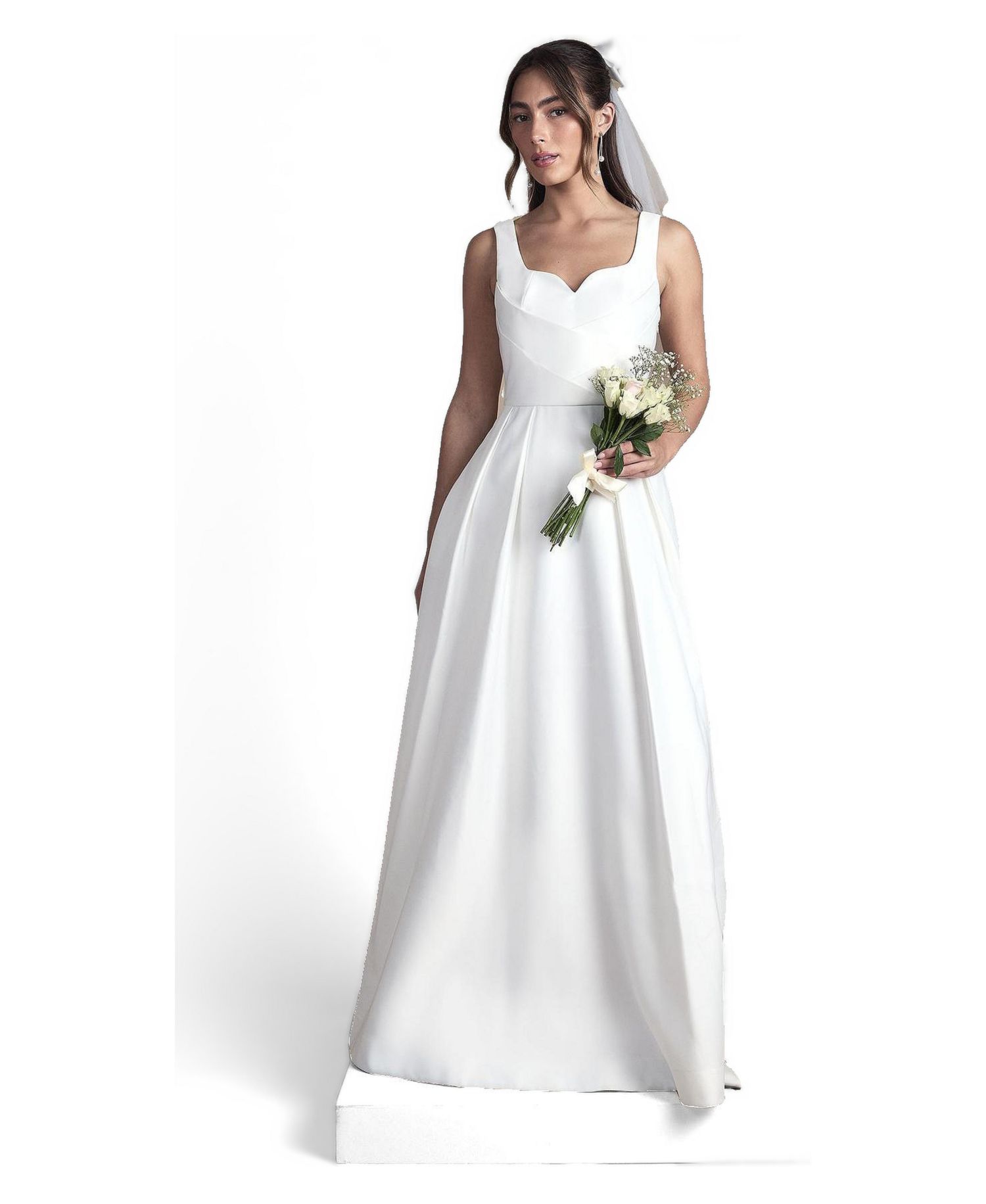 Women's Pleated Satin Maxi Dress