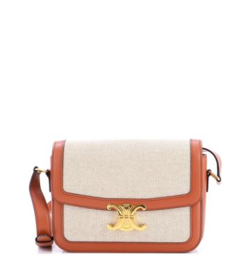 Medium Triomphe Shoulder Bag Canvas with Leather