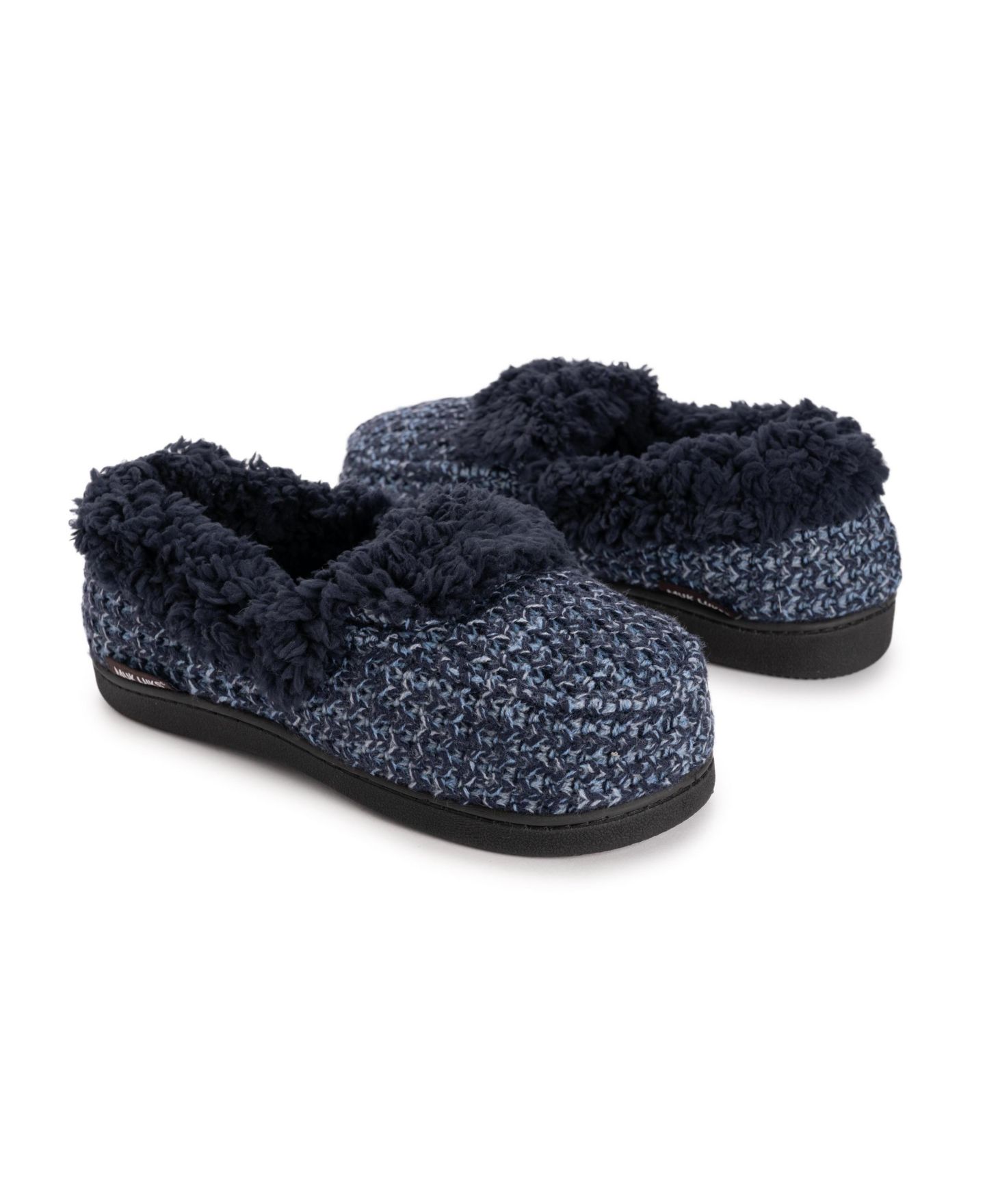 Женские тапочки MUK LUKS Anais Moccasin Slippers, цвет: Тёмный синий — фото 6