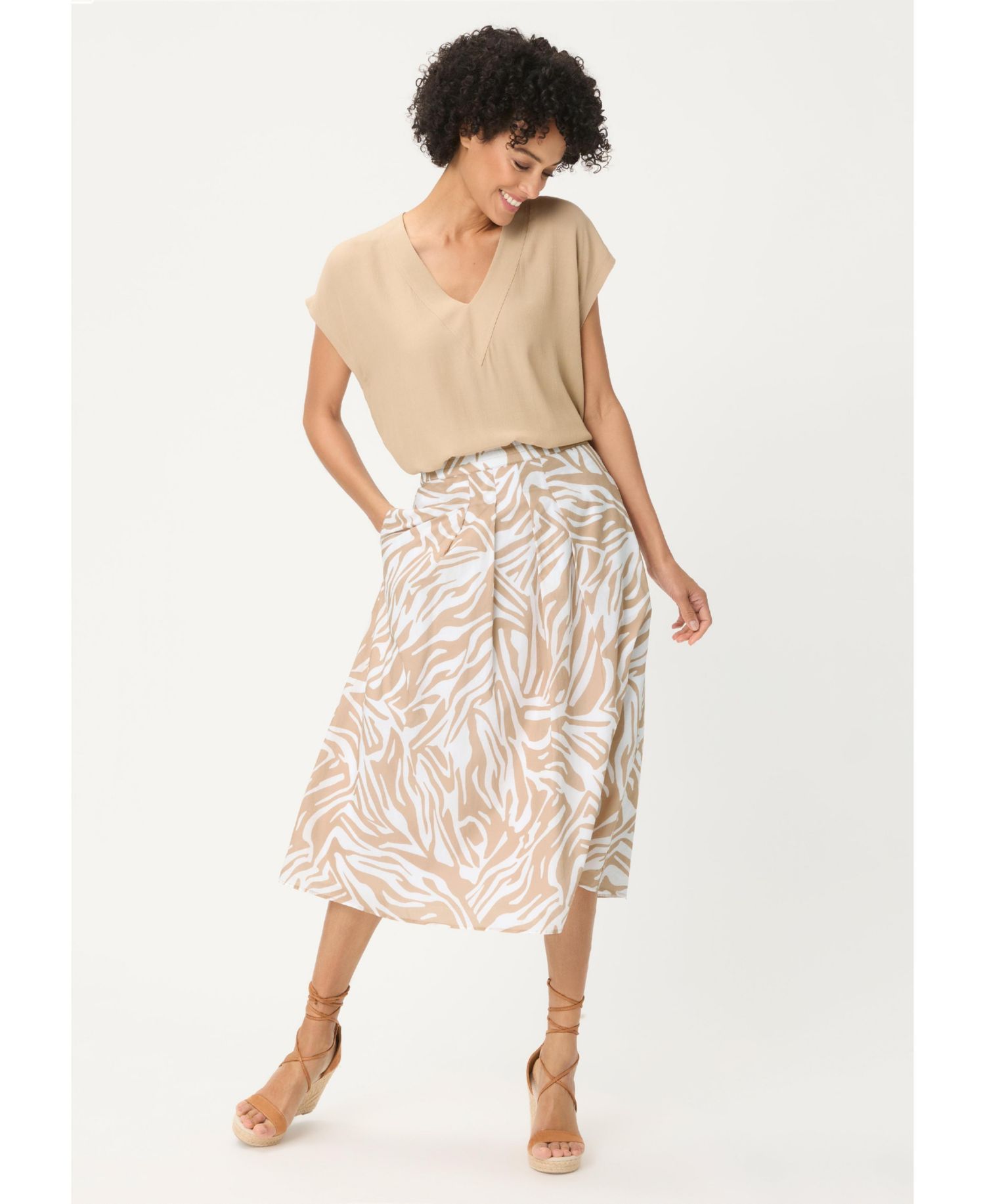 Women's Neo Zebra A-Line Skirt