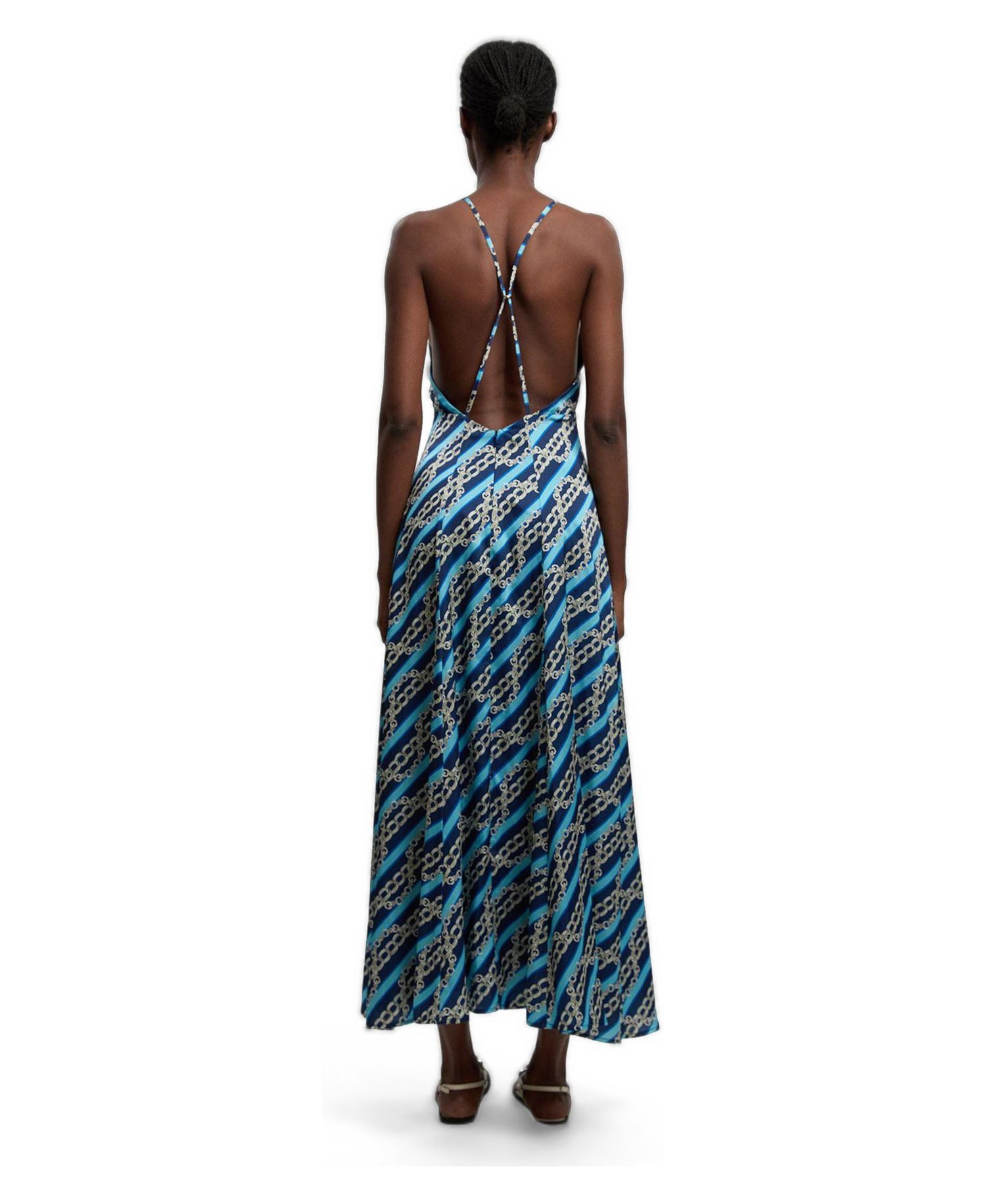 Women's Chain Print Maxi Dress