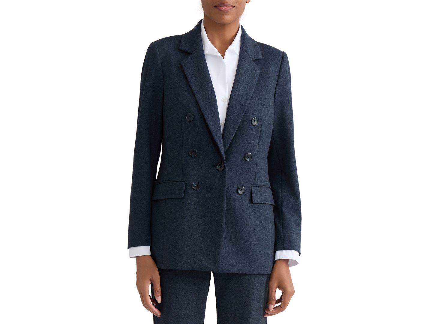 Женский пиджак Jones New York Notch Collar Blazer, цвет: Тёмно-синий — фото 1