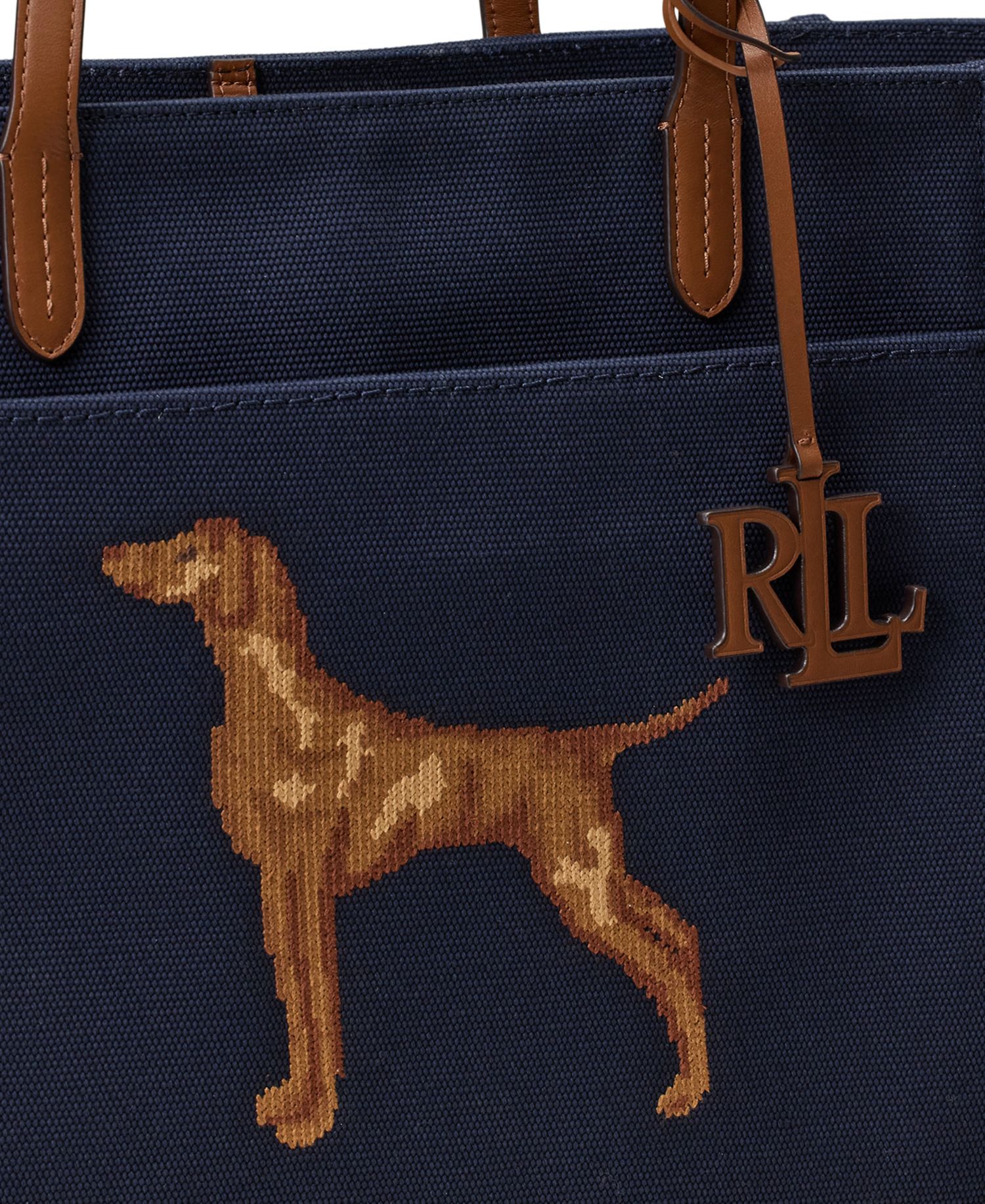 Cameryn Dog Embroidered Extra-Large Tote Bag