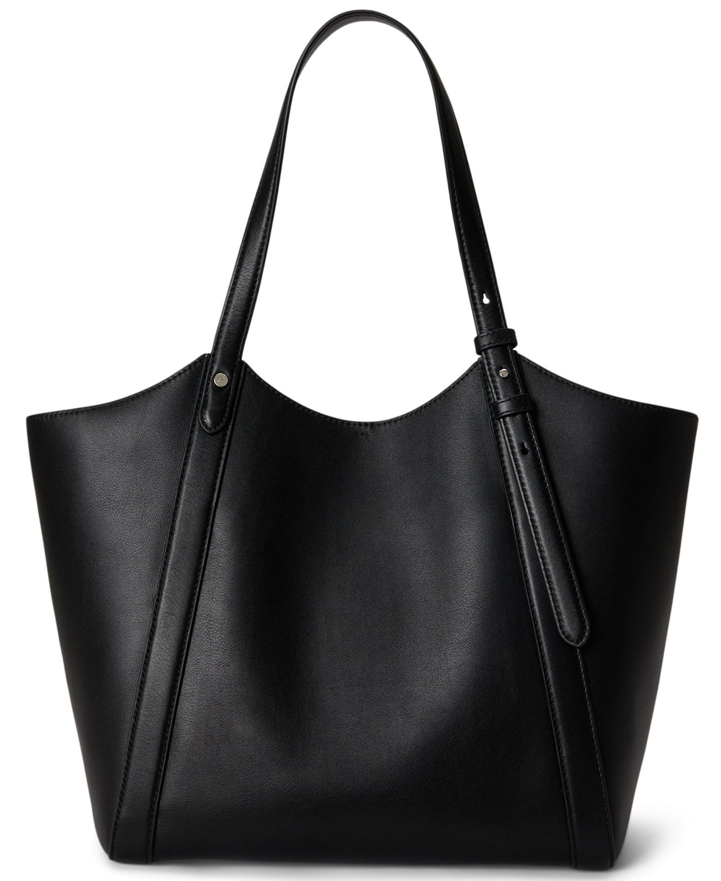 Женская сумка Lauren Ralph Lauren Tasha Leather Extra-Large, цвет: Чёрный — фото 2