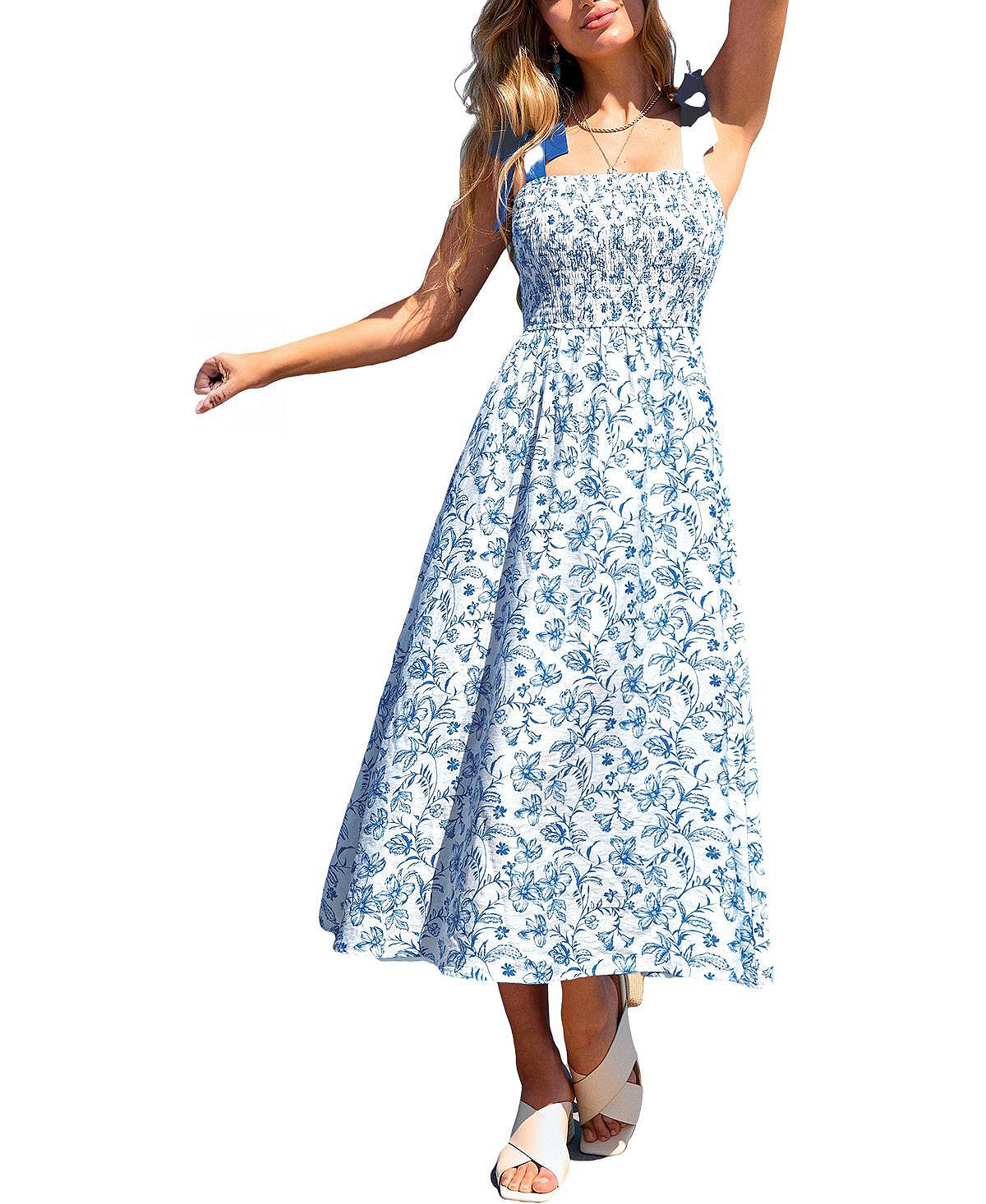 Cupshe Women's In a Good Mood Floral Maxi Beach Dress view 2 — MAYCSS fashion products