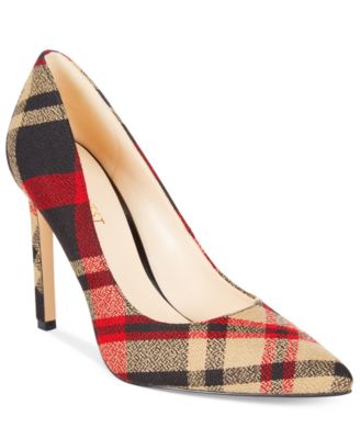 nine west plaid pumps