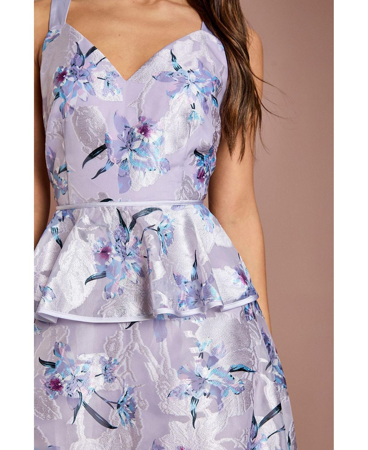 Coast Women's Satin Jacquard Midi Dress view 4 — MAYCSS fashion products