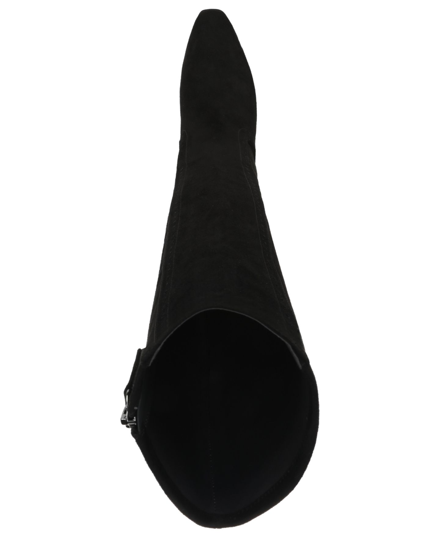 Женские ботинки Franco Sarto Damiana Square Toe Zip Tall, цвет: Чёрный искусственный замшевый — фото 4