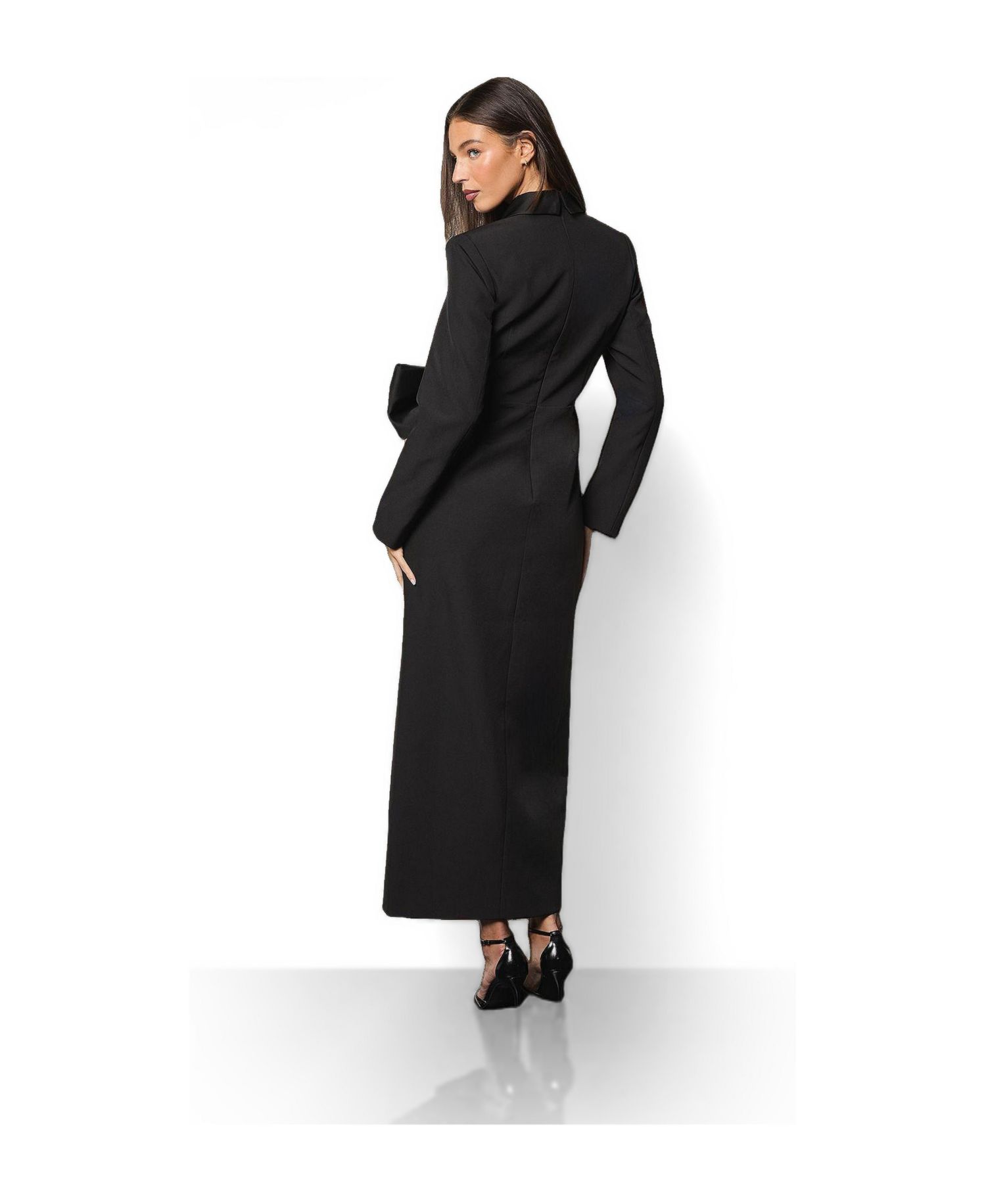 Women's Muse Bow Front Satin Maxi Dress