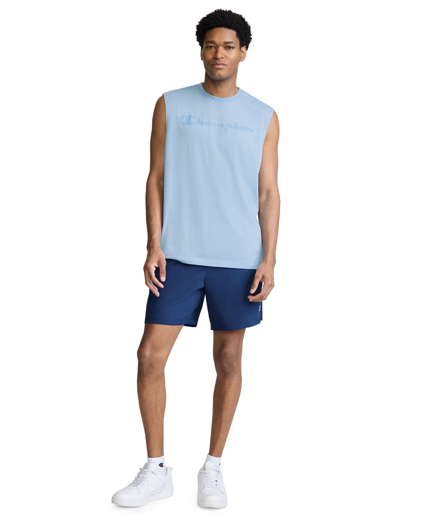 Мужская футболка Champion Graphic Muscle Crewneck, цвет: Синий, вариант 1 — фото 2